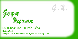 geza murar business card